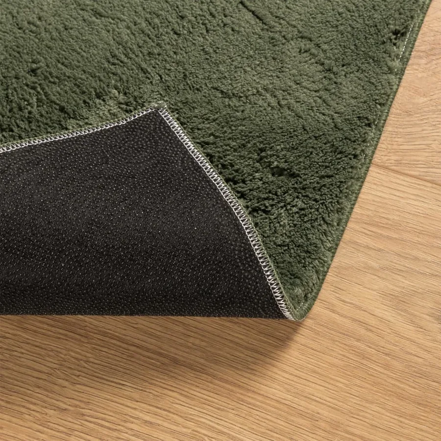 Tapis HUARTE à poils courts doux lavable vert forêt 100x200 cm - 5