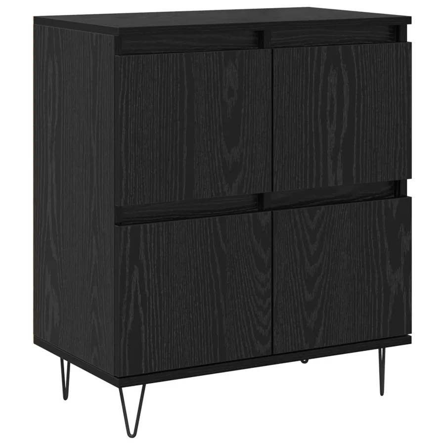 Buffets 2 pcs Chêne noir - 5