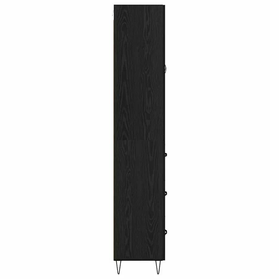 Haut Armoire Chêne noir 69,5 x 34 x 90 cm Bois d'ingénierie - 9