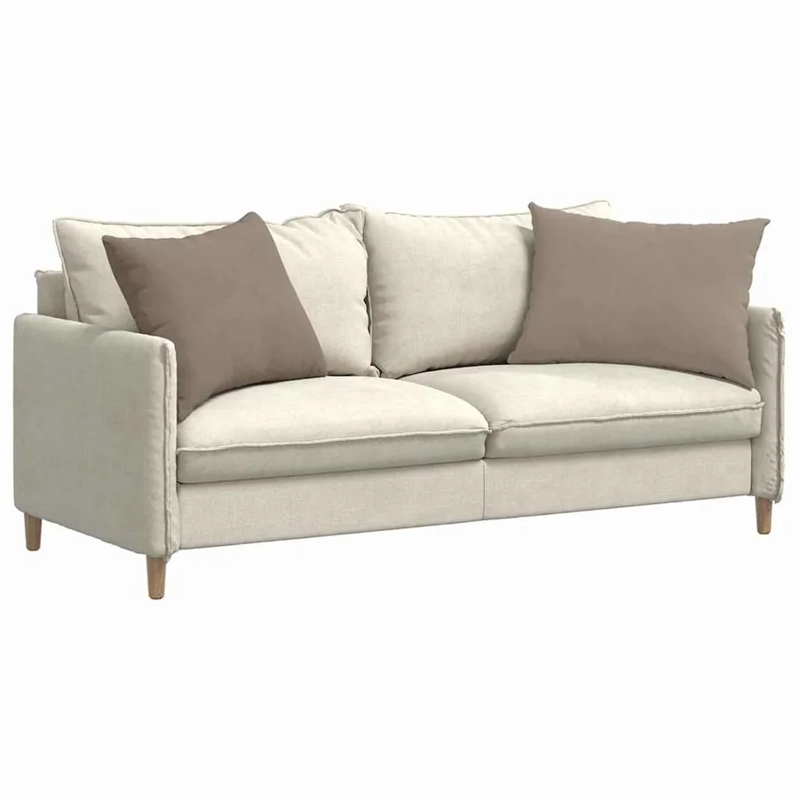 Coussins de canapé 2 pcs Taupe 70 x 50 cm tissu - 3