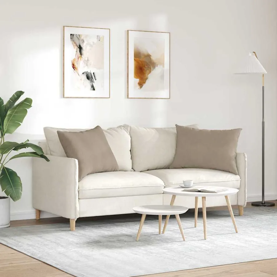 Coussins de canapé 2 pcs Taupe 70 x 50 cm tissu - 4