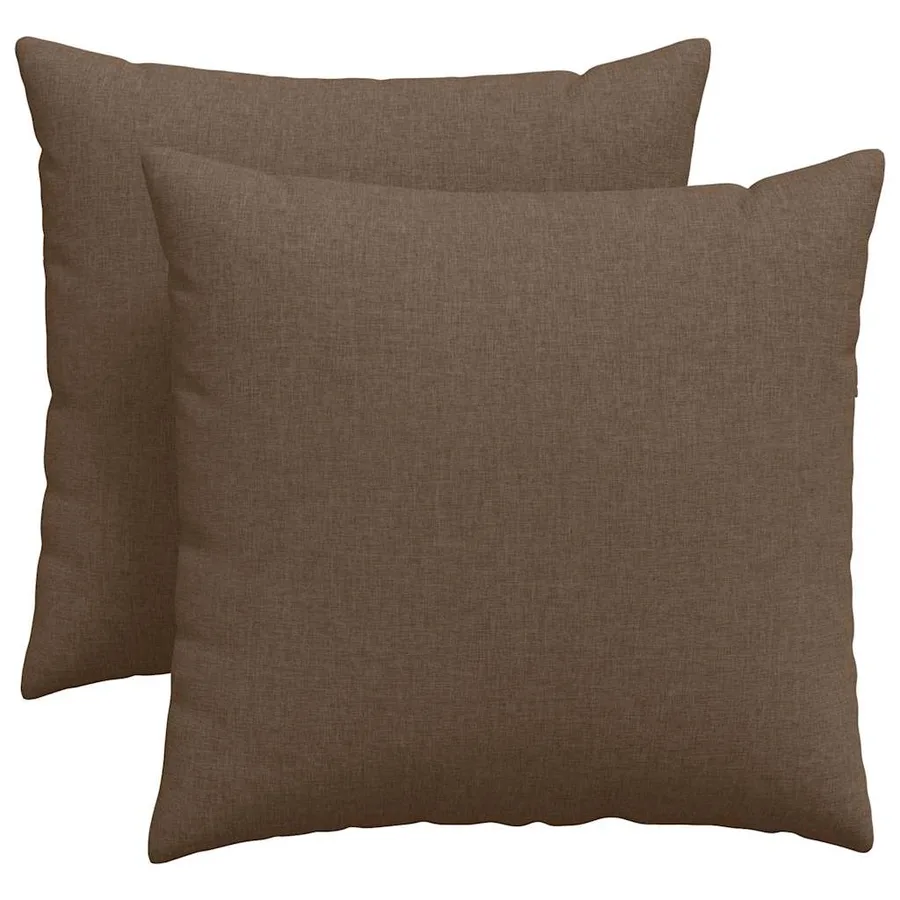 Coussins de canapé 2 pcs Marron 45 x 45 cm tissu - 2