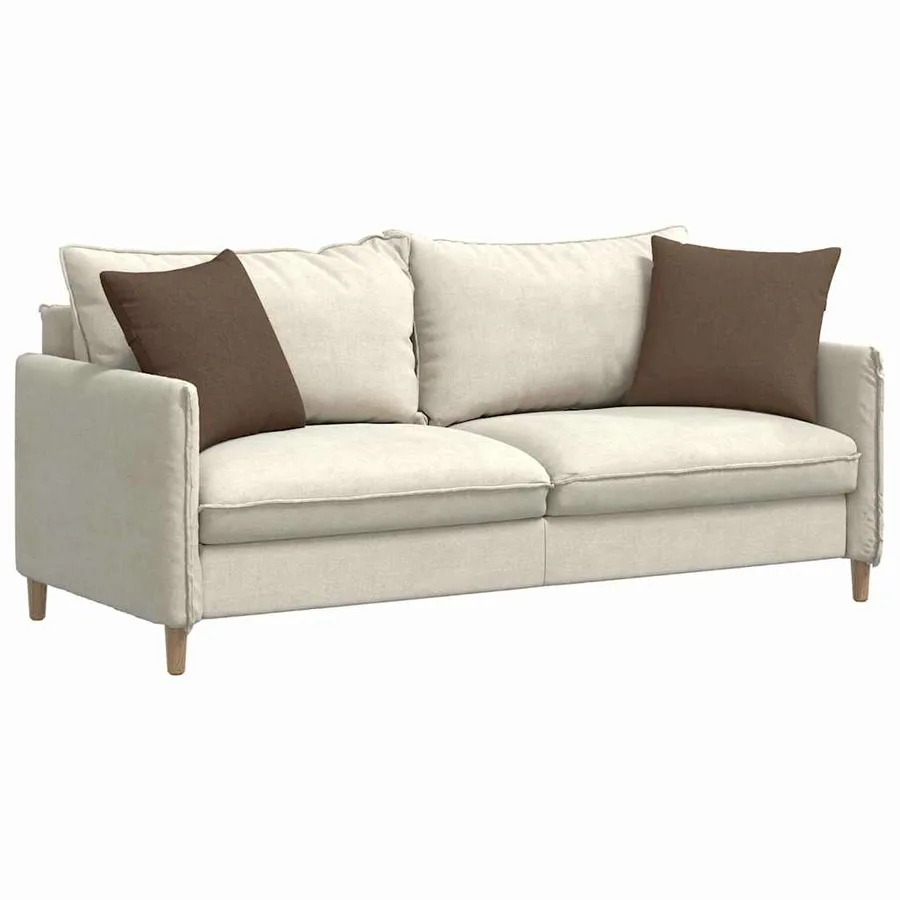 Coussins de canapé 2 pcs Marron 45 x 45 cm tissu - 3