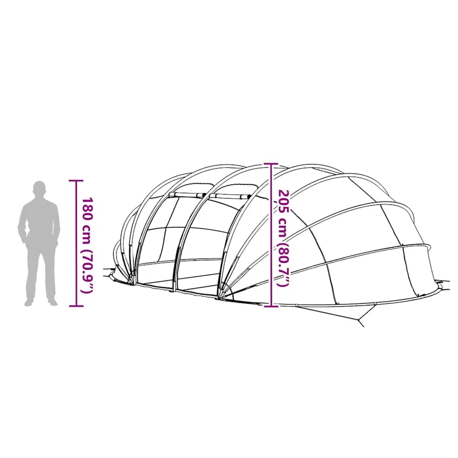Dôme de tente de piscine Transparent 640 x 432 x 205 cm PVC - 16