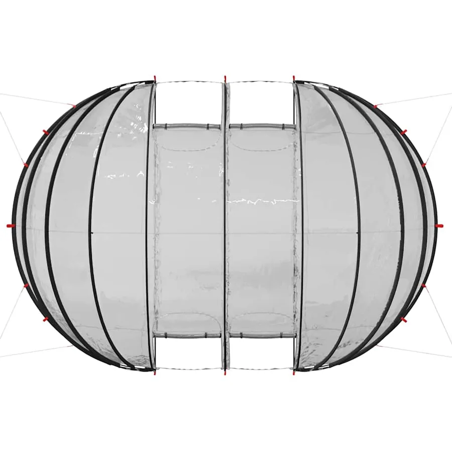 Dôme de tente de piscine Transparent 640 x 432 x 205 cm PVC - 9