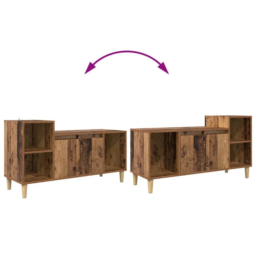 Meuble TV Bois Ancien 100 x 35 x 55 cm Bois d'ingénierie - 11