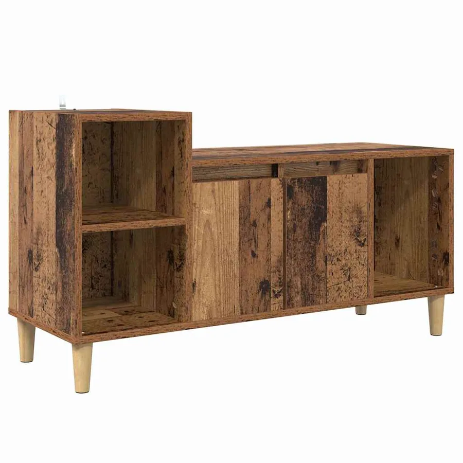 Meuble TV Bois Ancien 100 x 35 x 55 cm Bois d'ingénierie - 2