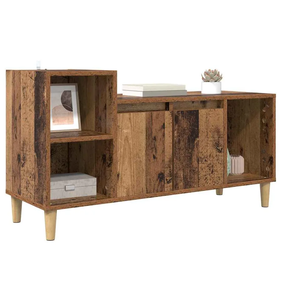 Meuble TV Bois Ancien 100 x 35 x 55 cm Bois d'ingénierie - 3