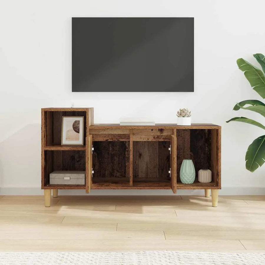 Meuble TV Bois Ancien 100 x 35 x 55 cm Bois d'ingénierie - 4