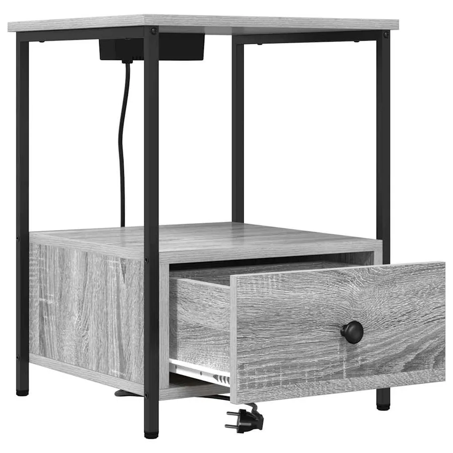 Cabinet de chevet Gris Sonoma 42 x 41 x 56 cm Bois d'ingénierie - 5