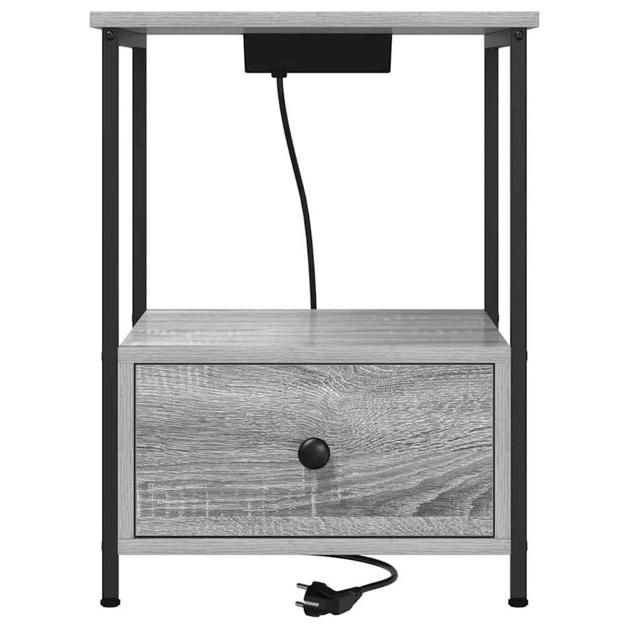 Cabinet de chevet Gris Sonoma 42 x 41 x 56 cm Bois d'ingénierie - 6