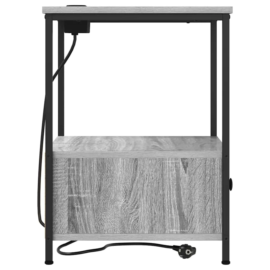 Cabinet de chevet Gris Sonoma 42 x 41 x 56 cm Bois d'ingénierie - 7
