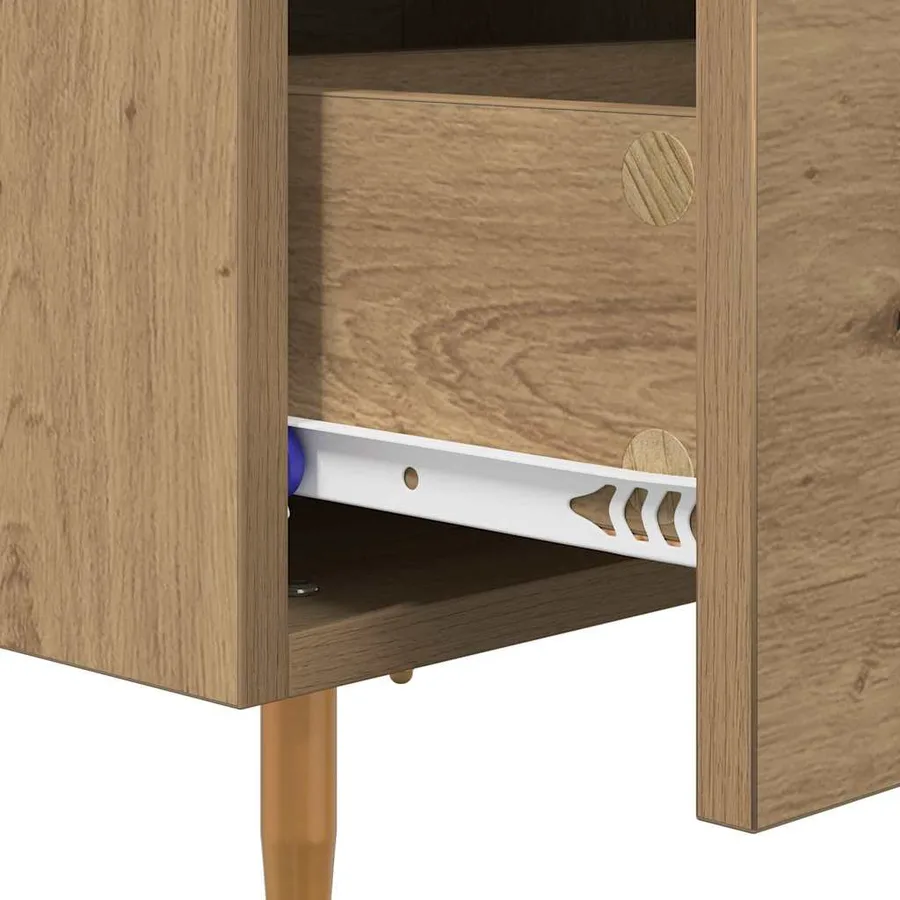 Cabinet de chevet 2 pc Chêne artisanal 40 x 35 x 47,5 cm - 8