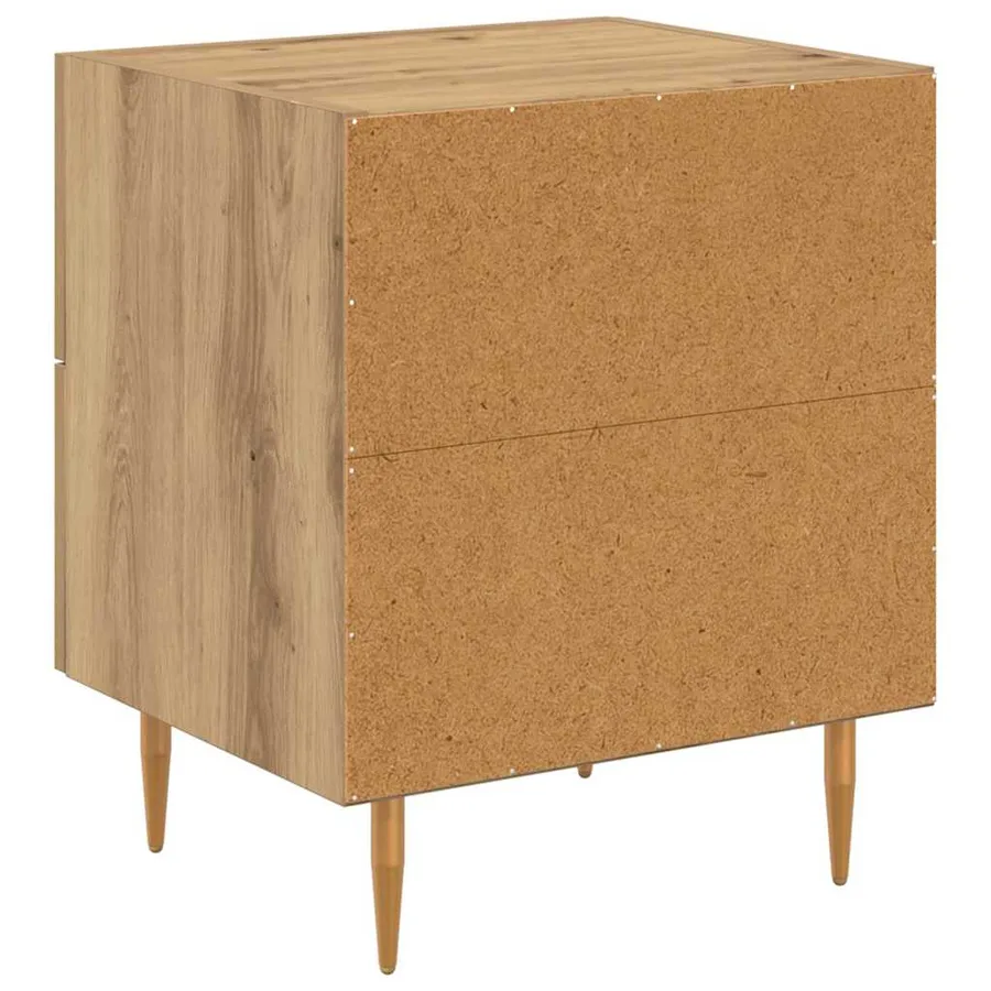 Cabinet de chevet 2 pc Chêne artisanal 40 x 35 x 47,5 cm - 9