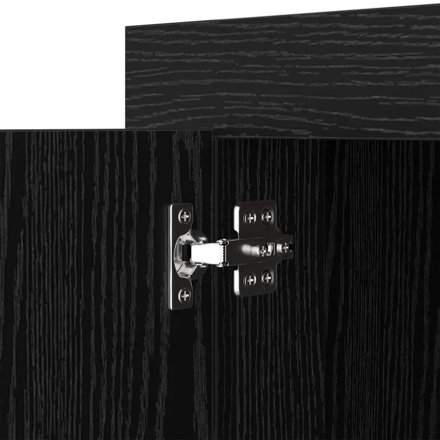 Buffet Chêne noir 80 x 40 x 75 cm Bois d'ingénierie - 10