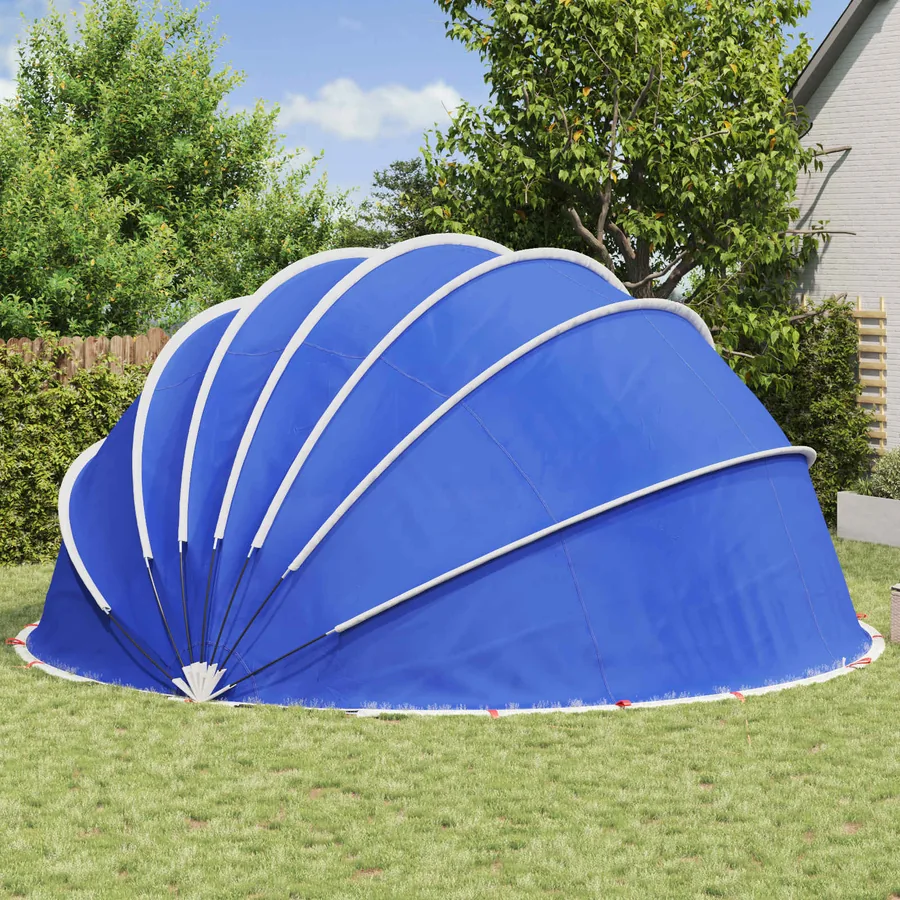 Dôme de piscine 592 x 590 x 275 cm Bleu azure - 4