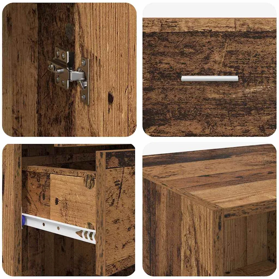 Haut Armoire Bois Ancien 50 x 42,5 x 225 cm Bois d'ingénierie - 9
