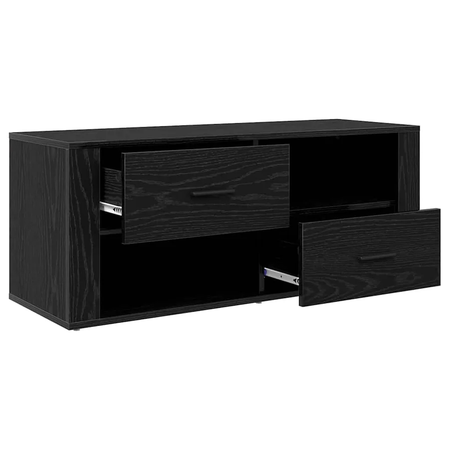 Meuble TV Chêne noir 100 x 35 x 40 cm Bois d'ingénierie - 5