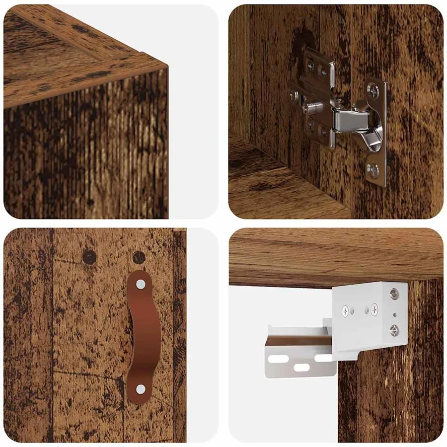 Meuble mural Bois ancien 60 x 31 x 60 cm Bois d'ingénierie - 9