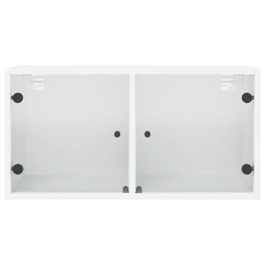 Armoire murale avec portes en verre blanc 68,5x37x35 cm - 6