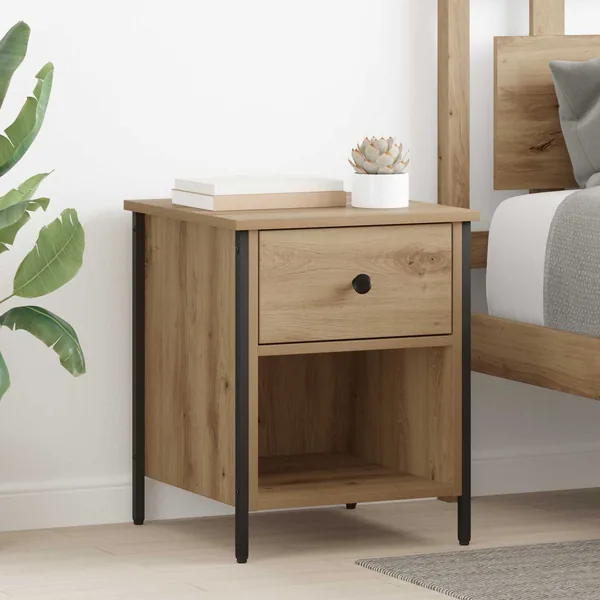 Cabinet de chevet 2 pc Chêne artisanal 40 x 42 x 50 cm