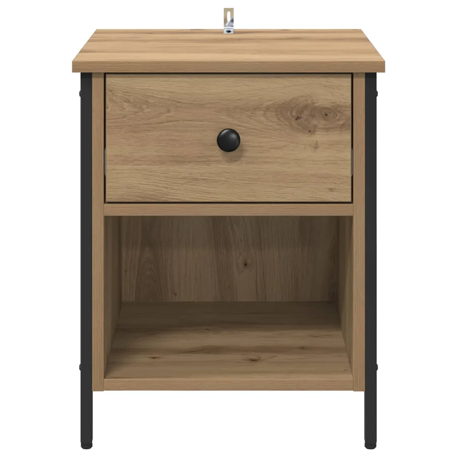 Cabinet de chevet 2 pc Chêne artisanal 40 x 42 x 50 cm - 7