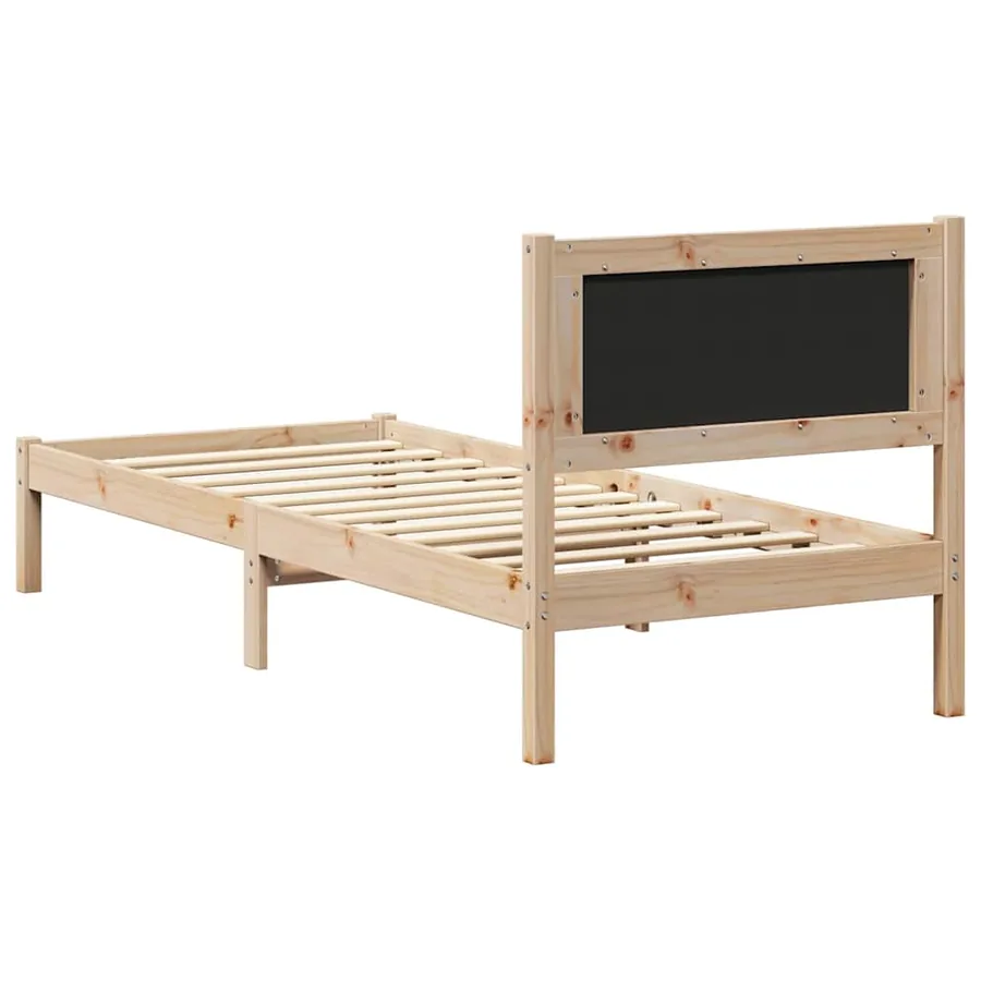 Cadre de lit avec tête de lit rembourrée Gris clair 75 x 190 cm - 7