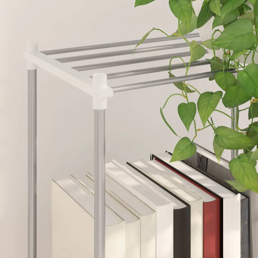Étagère tubulaire Blanc 42,5 x 27 x 91,5 cm Aluminium - 5