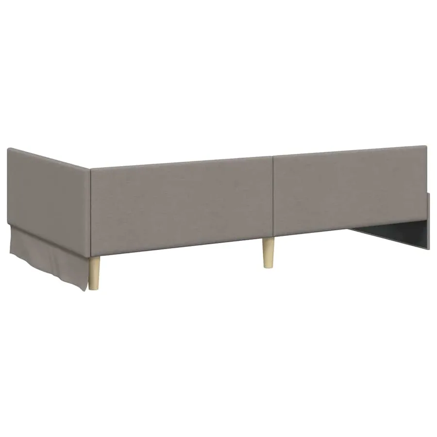 Cadre de lit d'angle Taupe 80 cm x 200 cm tissu - 7