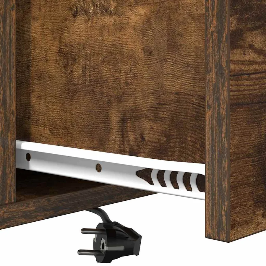 Cabinet de chevet Chêne fumé 42 x 41 x 56 cm Bois d'ingénierie - 8