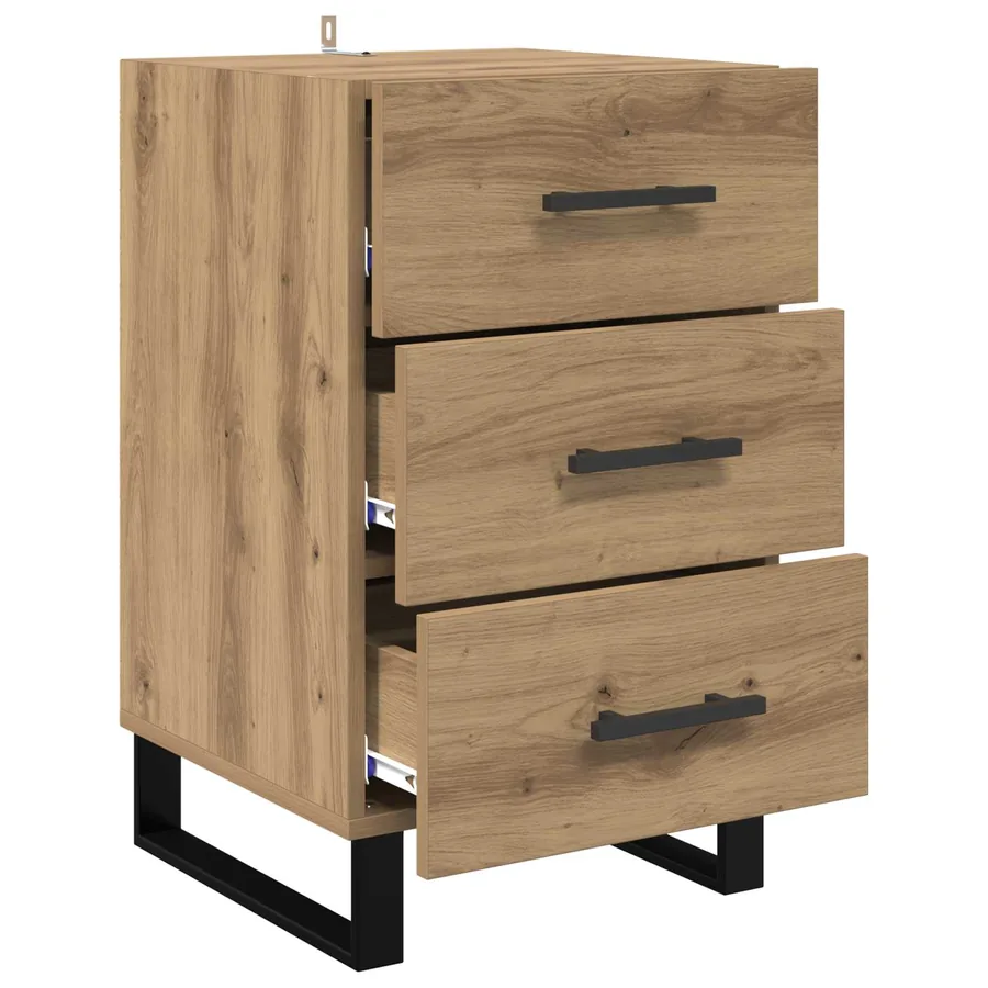 Cabinet de chevet Chêne artisanal 40 x 40 x 66 cm - 5