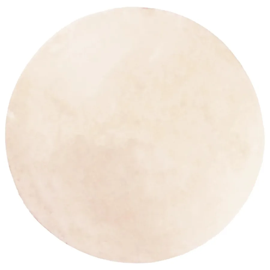 Tapis HUARTE à poils courts doux et lavable beige Ø 160 cm - 2