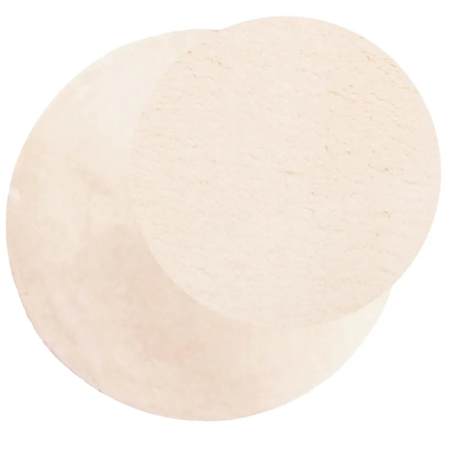 Tapis HUARTE à poils courts doux et lavable beige Ø 160 cm - 3