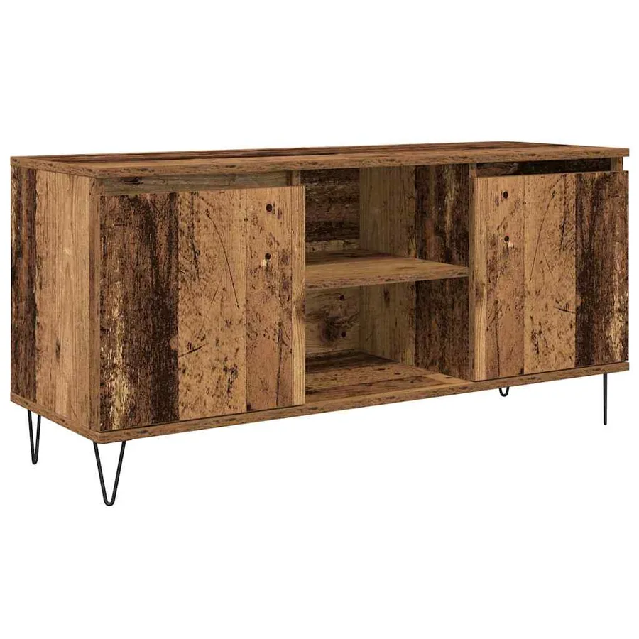 Meuble TV Bois Ancien 104 x 35 x 50 cm Bois d'ingénierie - 2