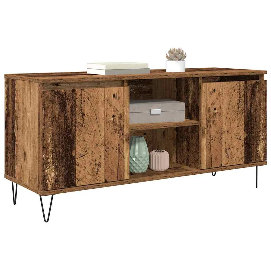 Meuble TV Bois Ancien 104 x 35 x 50 cm Bois d'ingénierie - 3