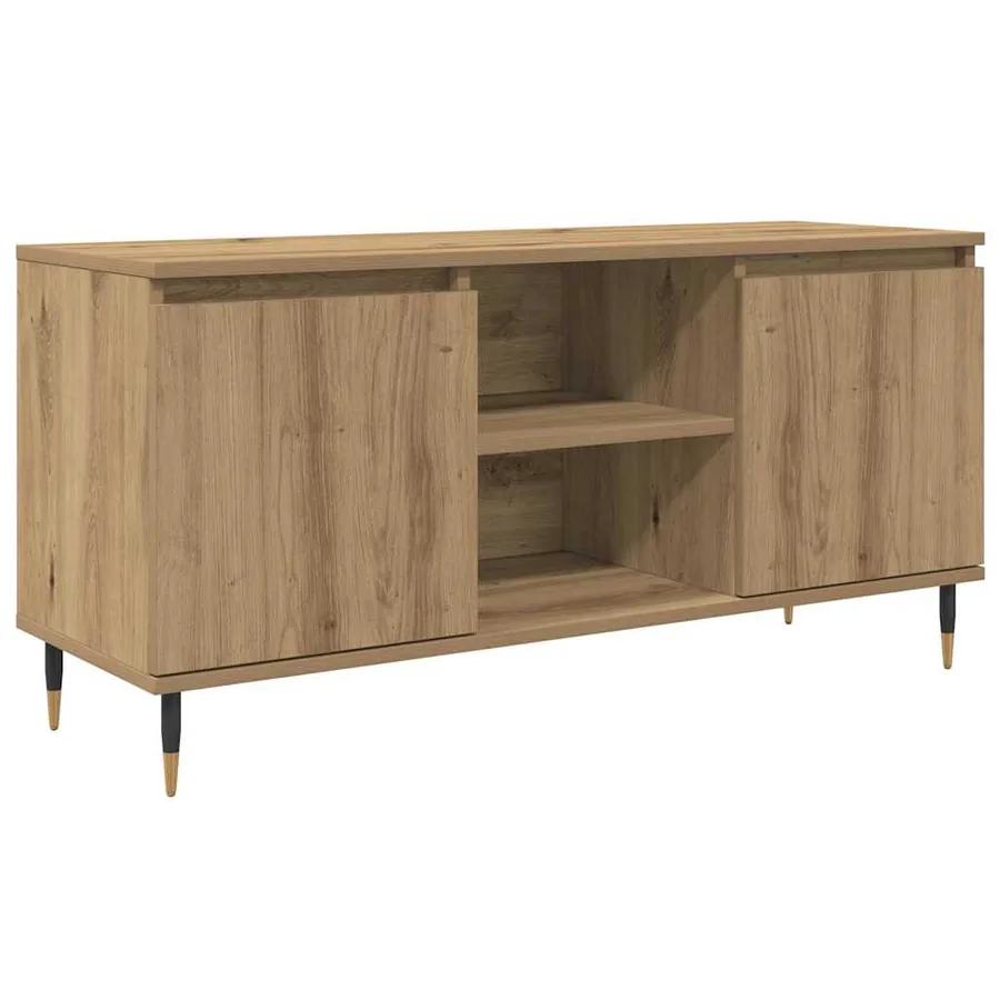 Meuble TV 104 x 35 x 50 cm Chêne artisanal Bois d'ingénierie - 2