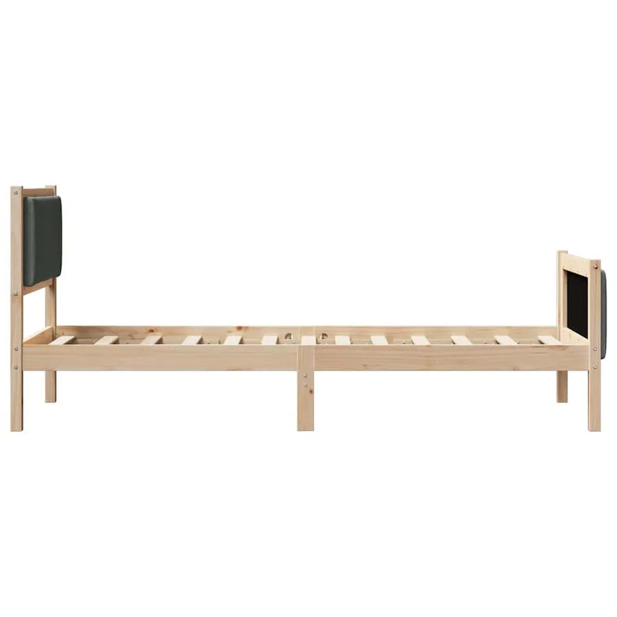 Cadre de lit avec tête de lit Gris foncé 80 x 200 cm tissu - 6