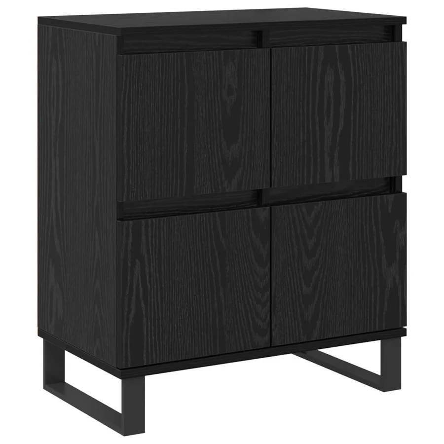 Buffet 3 pcs Chêne noir 60 x 35 x 70 cm - 5