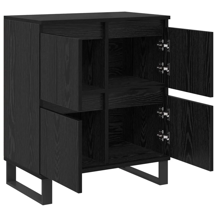 Buffet 3 pcs Chêne noir 60 x 35 x 70 cm - 6