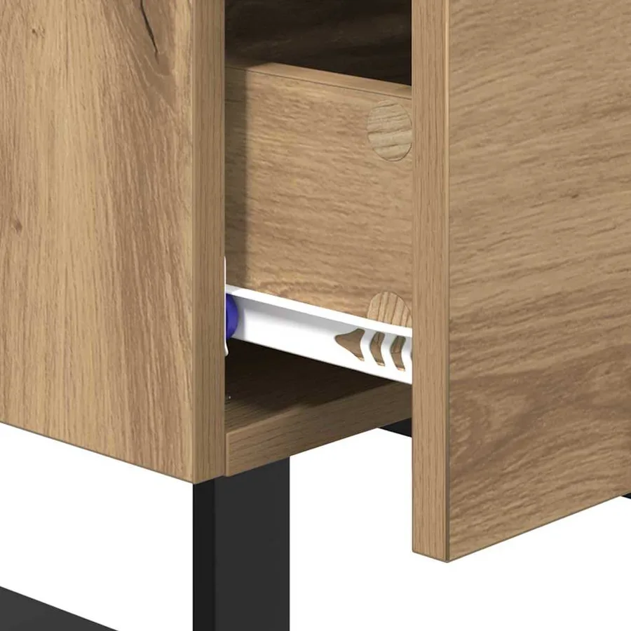 Cabinet de chevet Chêne artisanal 40 x 35 x 47,5 cm - 9