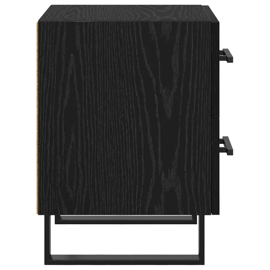 Cabinet de chevet avec tiroir Chêne noir 40 x 35 x 47,5 cm - 7