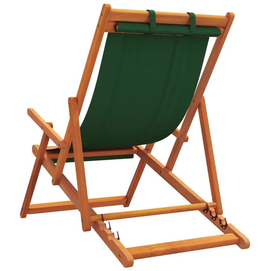 Chaises de plage pliables lot de 2 crème tissu - 15