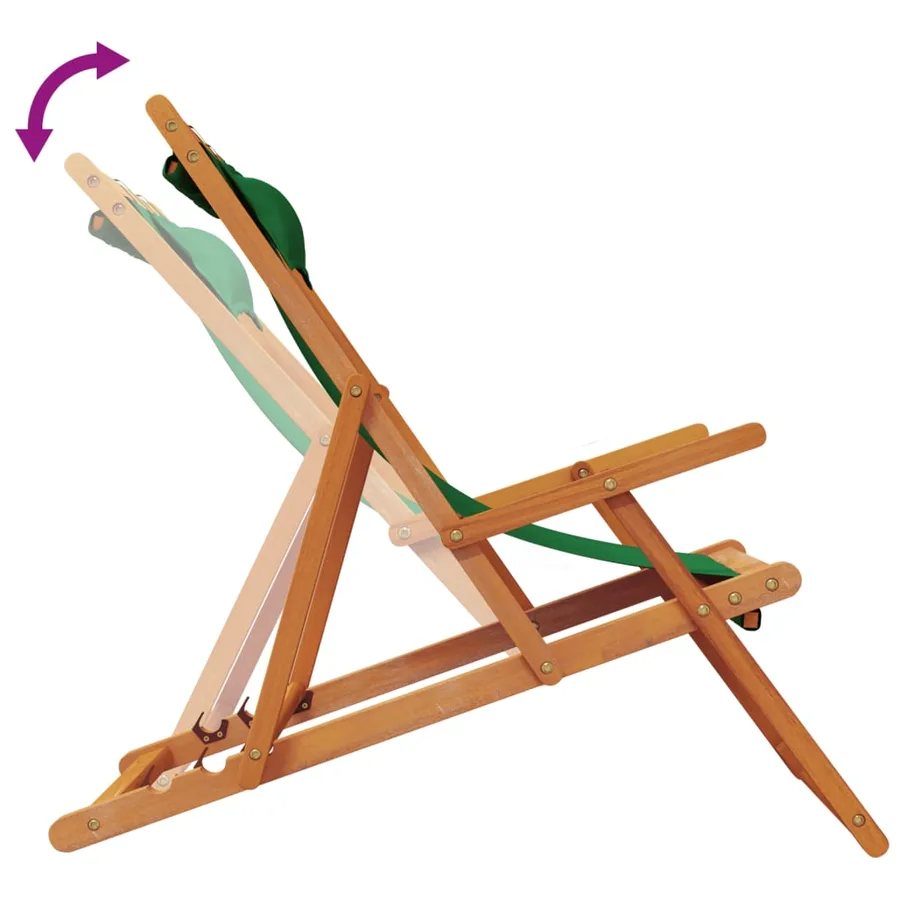 Chaises de plage pliables lot de 2 crème tissu - 16