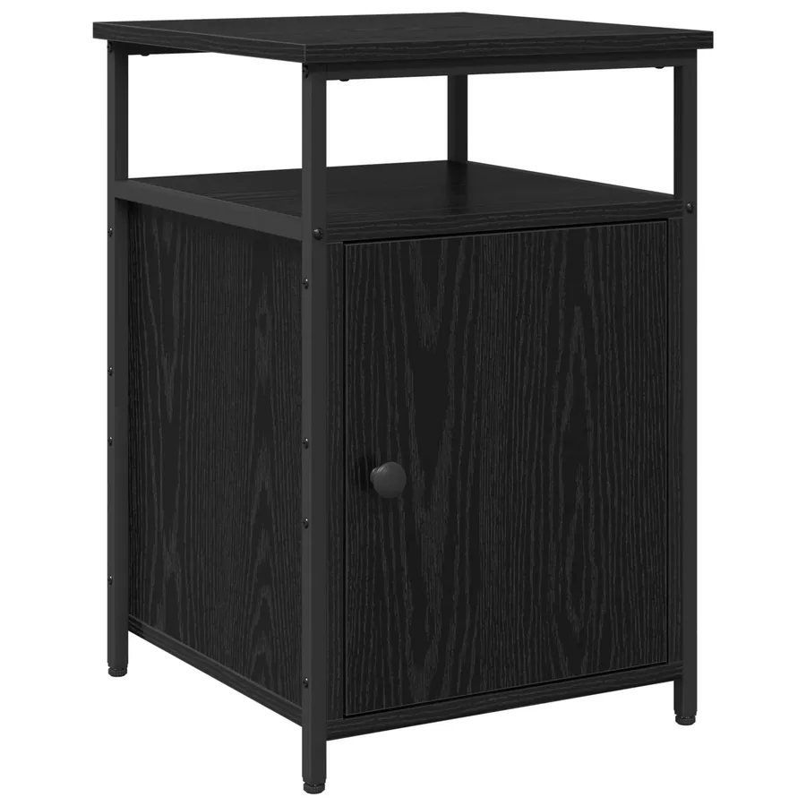 Cabinet de chevet 2 pcs Chêne noir Bois d'ingénierie - 5