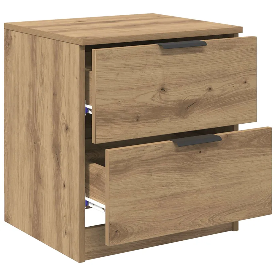 Cabinet de chevet 2 pc Chêne artisanal 45 x 39 x 50cm - 5
