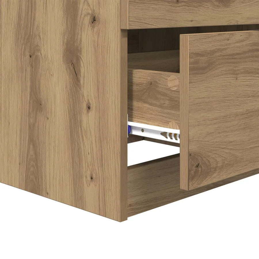 Cabinet de chevet 2 pc Chêne artisanal 45 x 39 x 50cm - 8