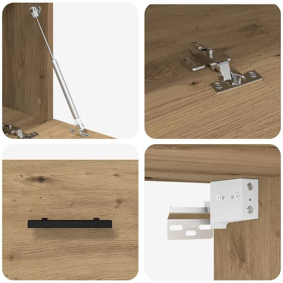 Meuble mural 80 x 36.5 x 35 cm Bois d'ingénierie - 9