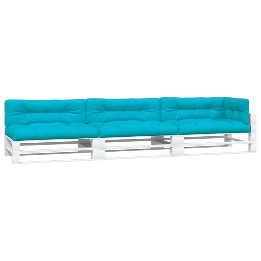 Coussins de palette lot de 7 turquoise tissu - 3