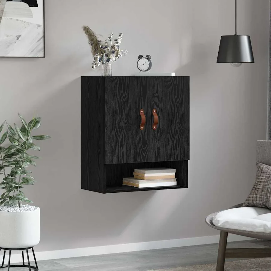 Meuble mural Chêne noir 60 x 31 x 70 cm Bois d'ingénierie - 4