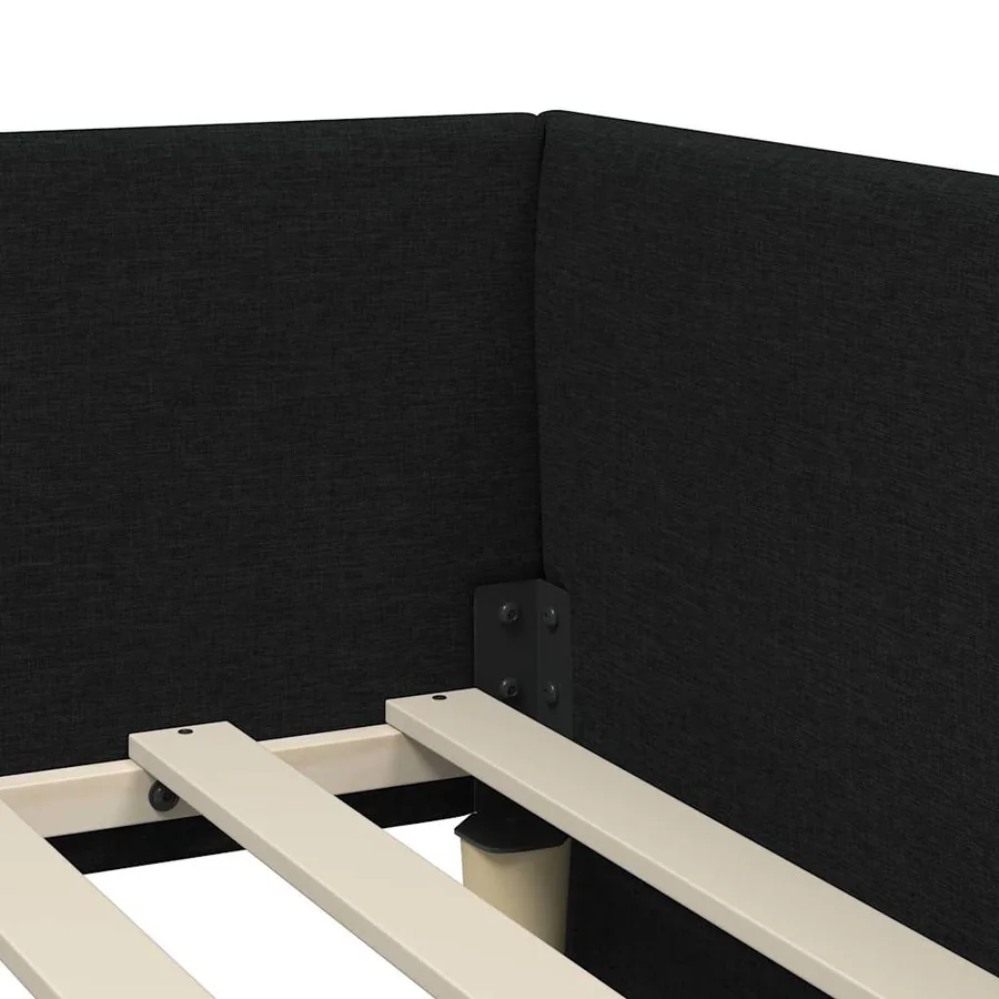 Cadre de lit d'angle avec matelas avec matelas 2 pcs Vert tissu - 8